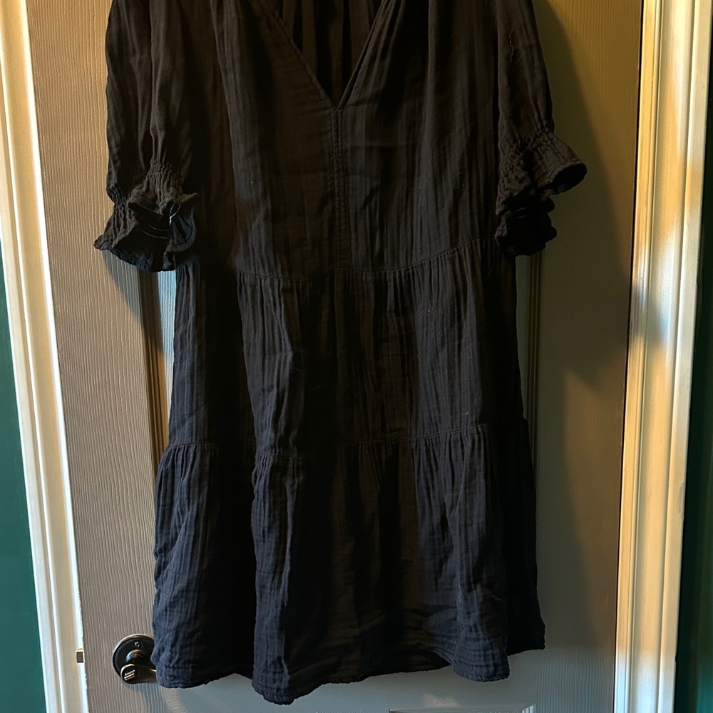 Velvet Black V-Neck Blouse
